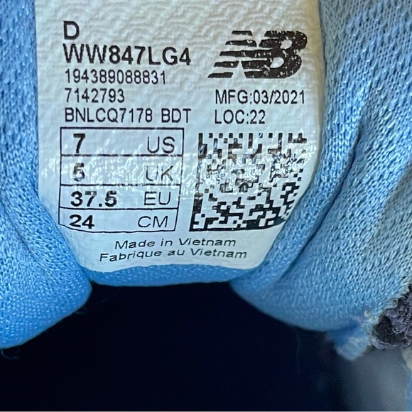 New Balance 847 V4 Walking/Running Shoes 7D Blue - Picture 5 of 6